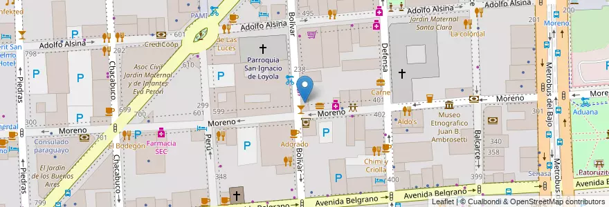 Mapa de ubicacion de Instituto de Capacitación Aduanera, Montserrat en Argentina, Ciudad Autónoma De Buenos Aires, Comuna 1, Buenos Aires.
