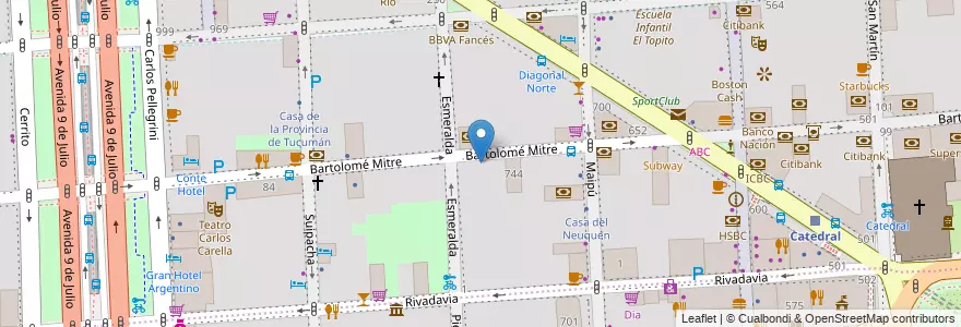 Mapa de ubicacion de Instituto de Capacitación Inmobiliaria, San Nicolas en الأرجنتين, Ciudad Autónoma De Buenos Aires, Comuna 1, Buenos Aires.