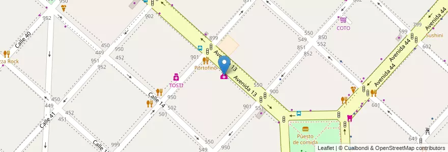 Mapa de ubicacion de Instituto de Diagnóstico Cardiovascular La Plata, Casco Urbano en 阿根廷, 布宜诺斯艾利斯省, Partido De La Plata, La Plata.