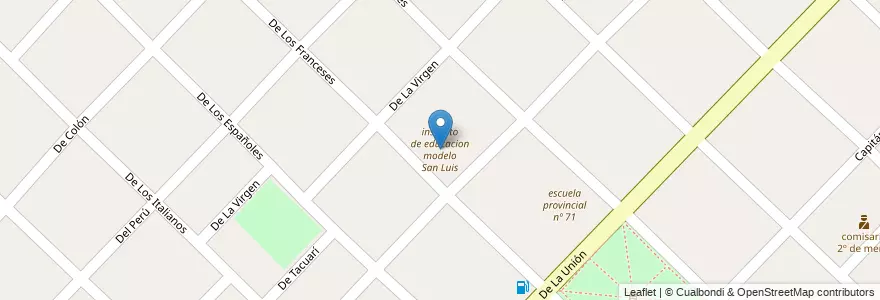 Mapa de ubicacion de instituto de educacion modelo San Luis en Argentinië, Buenos Aires, Partido De Merlo, Pontevedra.