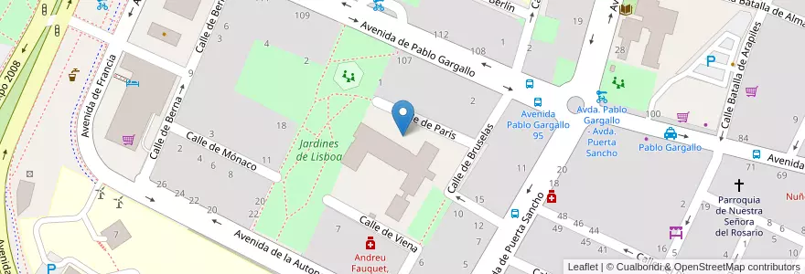 Mapa de ubicacion de Instituto de Educación Secundaria Andalán en Spain, Aragon, Zaragoza, Zaragoza, Zaragoza.