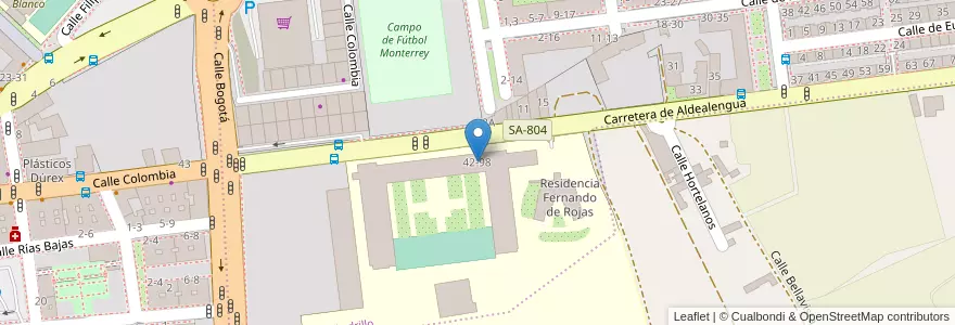Mapa de ubicacion de Instituto de Educación Secundaria Fernando de Rojas en إسبانيا, قشتالة وليون, شلمنقة, دائرة شلمنقة, شلمنقة.