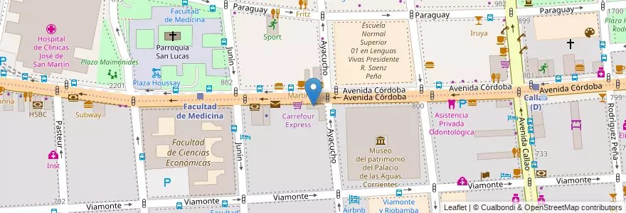 Mapa de ubicacion de Instituto de Educación Superior 01 Dra. Alicia Moreau de Justo, Balvanera en Argentina, Ciudad Autónoma De Buenos Aires, Buenos Aires.