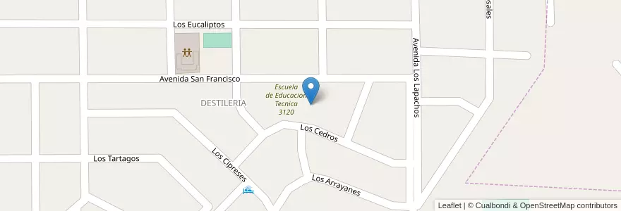 Mapa de ubicacion de Instituto de Educación Superior 6039 en الأرجنتين, Salta, General San Martín, Municipio De Aguaray, Aguaray.