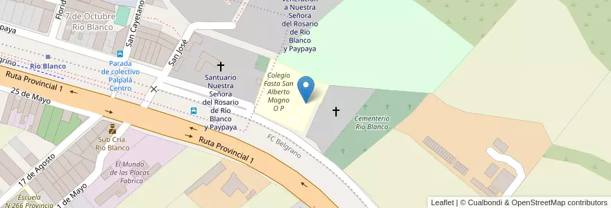 Mapa de ubicacion de Instituto De Educacion Superior N 8 Sagrado Corazon en Argentinië, Jujuy, Departamento Palpalá, Municipio De Palpalá.