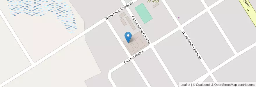 Mapa de ubicacion de INSTITUTO DE EDUCACION SUPERIOR - PROF.EDUARDO A.FRACCHIA (UES) en Argentinië, Chaco, Departamento Sargento Cabral, Municipio De Colonias Unidas, Colonias Unidas.