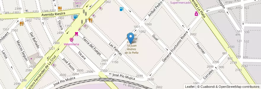 Mapa de ubicacion de Instituto de Enseñanza Superior en Lenguas Vivas Juan Ramón Fernández (anexo), Nueva Pompeya en 아르헨티나, Ciudad Autónoma De Buenos Aires, Comuna 4, 부에노스아이레스.