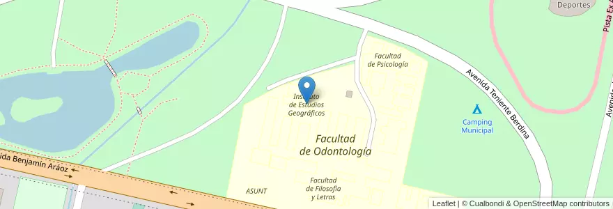 Mapa de ubicacion de Instituto de Estudios Geográficos en Argentinië, Tucumán, San Miguel De Tucumán, Departamento Capital, San Miguel De Tucumán.