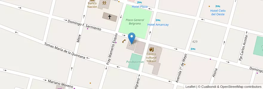 Mapa de ubicacion de Instituto de Estudios Superiores en 아르헨티나, Catamarca, Departamento Santa María, Municipio De Santa María, Santa María.