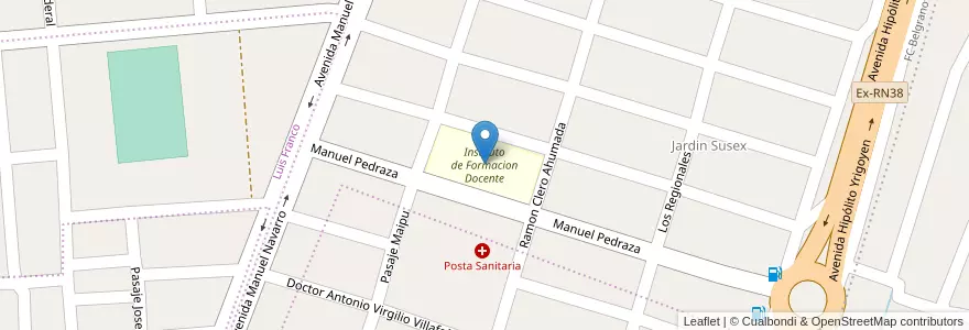 Mapa de ubicacion de Instituto de Formacion Docente en アルゼンチン, カタマルカ州, Departamento Capital, Municipio De San Fernando Del Valle De Catamarca, San Fernando Del Valle De Catamarca.