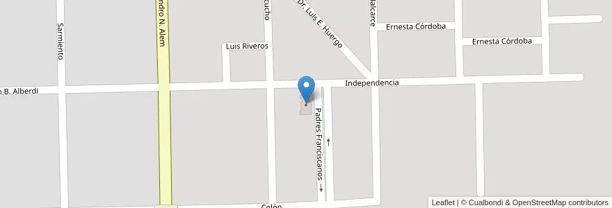 Mapa de ubicacion de Instituto de Formación docente Martha Salotti en アルゼンチン, コルドバ州, Departamento General Roca, Pedanía Italó, Municipio De Jovita, Jovita.