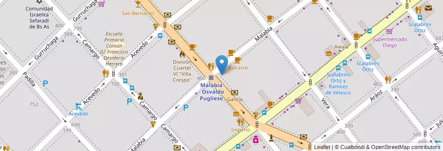 Mapa de ubicacion de Instituto de Formación Superior SEDEBA, Villa Crespo en 阿根廷, Ciudad Autónoma De Buenos Aires, 布宜诺斯艾利斯.