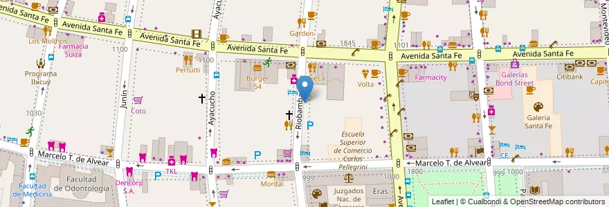 Mapa de ubicacion de Instituto De Formación Superior Yuguets, Recoleta en Аргентина, Буэнос-Айрес, Comuna 2, Буэнос-Айрес.