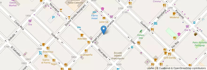 Mapa de ubicacion de Instituto de Formación Técnica Superior 03, Palermo en Arjantin, Ciudad Autónoma De Buenos Aires, Buenos Aires, Comuna 14.