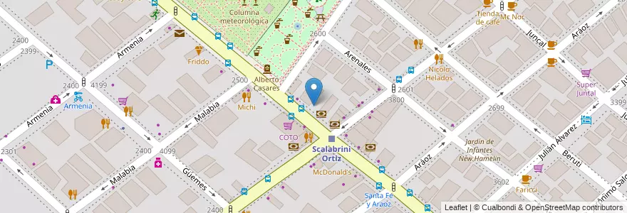 Mapa de ubicacion de Instituto de Formación Técnica Superior 06, Palermo en Argentinien, Ciudad Autónoma De Buenos Aires, Buenos Aires, Comuna 14.