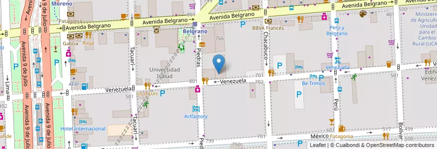 Mapa de ubicacion de Instituto de Formación Técnica Superior 09, Montserrat en 阿根廷, Ciudad Autónoma De Buenos Aires, Comuna 1, 布宜诺斯艾利斯.