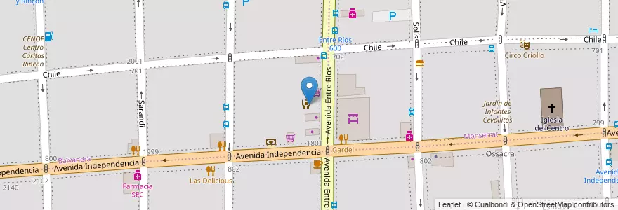 Mapa de ubicacion de Instituto de Formación Técnica Superior 10, Balvanera en الأرجنتين, Ciudad Autónoma De Buenos Aires, Comuna 3, Buenos Aires.