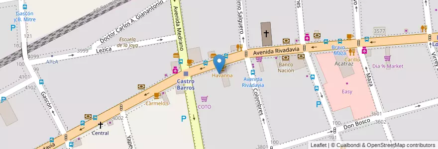 Mapa de ubicacion de Instituto de Formación Técnica Superior 19, Almagro en 아르헨티나, Ciudad Autónoma De Buenos Aires, Comuna 5, 부에노스아이레스.