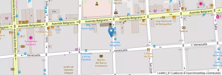 Mapa de ubicacion de Instituto de Formación Técnica Superior 22 Doctor Pedro Riu, Montserrat en آرژانتین, Ciudad Autónoma De Buenos Aires, Comuna 1, Buenos Aires.