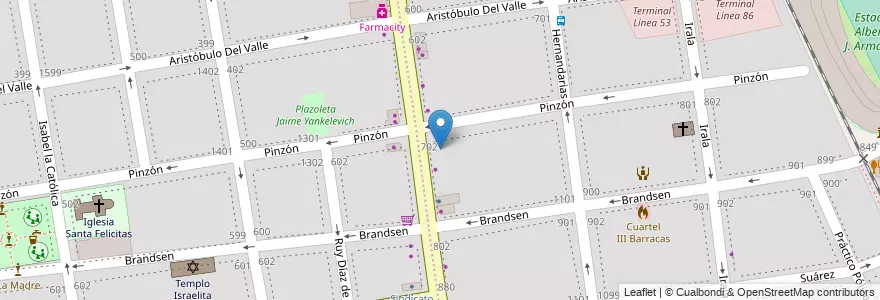 Mapa de ubicacion de Instituto de Formación Técnica Superior 25, Barracas en الأرجنتين, Ciudad Autónoma De Buenos Aires, Comuna 4, Buenos Aires.
