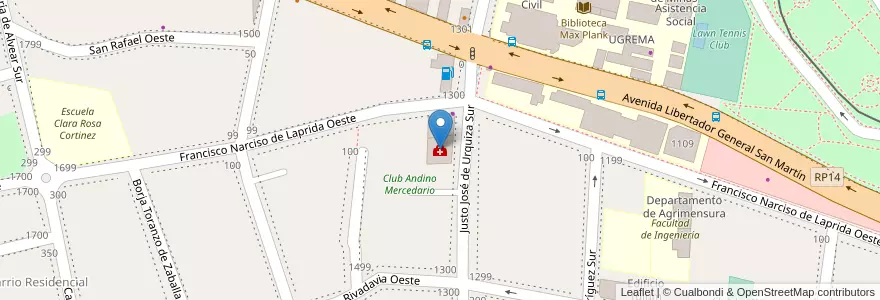 Mapa de ubicacion de Instituto de Ginecología y Reproducción en 阿根廷, San Juan, 智利, Capital.