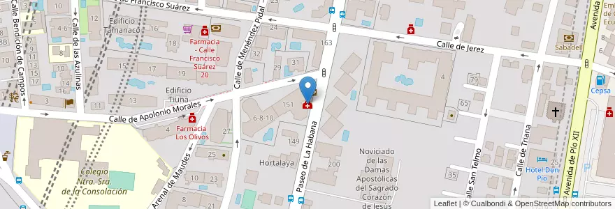 Mapa de ubicacion de Instituto de Investigaciones del Sueño en إسبانيا, منطقة مدريد, منطقة مدريد, Área Metropolitana De Madrid Y Corredor Del Henares, مدريد.