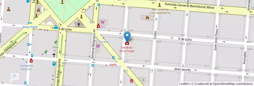 Mapa de ubicacion de Instituto de la mujer en Argentina, Buenos Aires, Partido De Campana.