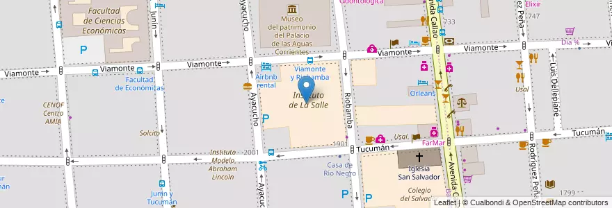 Mapa de ubicacion de Instituto de La Salle, Balvanera en アルゼンチン, Ciudad Autónoma De Buenos Aires, Comuna 3, ブエノスアイレス.