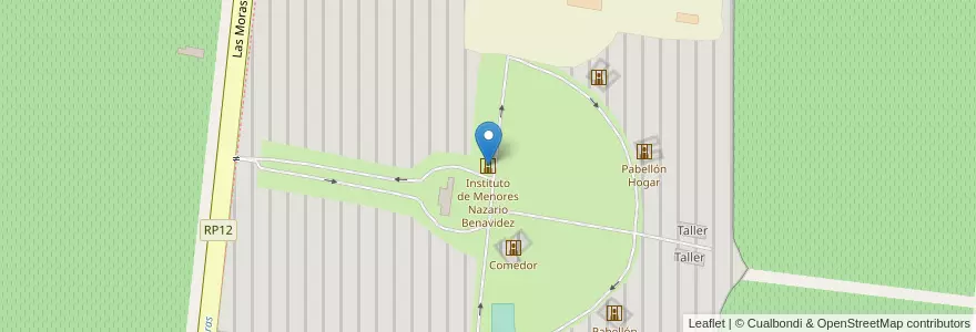 Mapa de ubicacion de Instituto de Menores Nazario Benavidez en アルゼンチン, サンフアン州, チリ, Zonda.