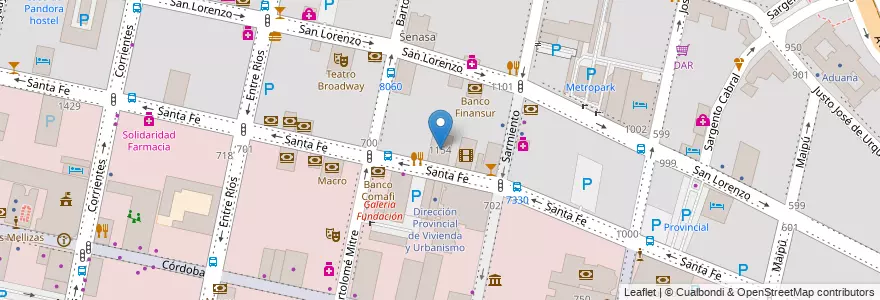 Mapa de ubicacion de Instituto de Música Carlos Guastavino en Argentina, Santa Fe, Departamento Rosario, Municipio De Rosario, Rosário.