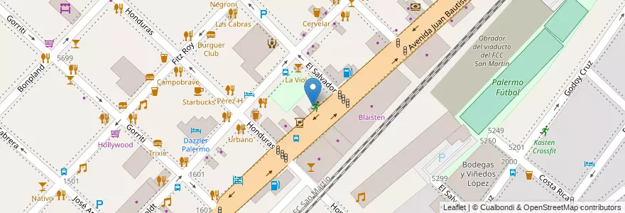 Mapa de ubicacion de Instituto de Natación y Deportes, Palermo en Argentinien, Ciudad Autónoma De Buenos Aires, Buenos Aires.