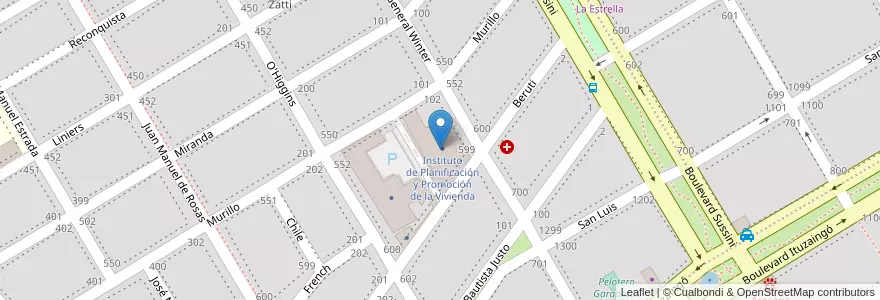 Mapa de ubicacion de Instituto de Planificación y Promoción de la Vivienda en 아르헨티나, 리오네그로주, Departamento Adolfo Alsina, Viedma, Viedma.