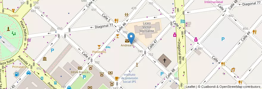Mapa de ubicacion de Instituto de Previsión Social (IPS), Casco Urbano en Argentinië, Buenos Aires, Partido De La Plata, La Plata.