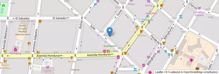 Mapa de ubicacion de Instituto de Recreación Infantil Mi Casita, Palermo en Argentina, Ciudad Autónoma De Buenos Aires, Buenos Aires, Comuna 14.