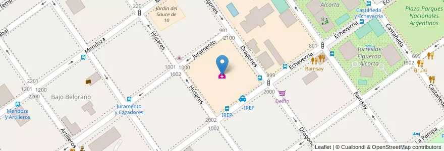 Mapa de ubicacion de Instituto de Rehabilitación Psicofísica, Belgrano en Argentinien, Ciudad Autónoma De Buenos Aires, Buenos Aires, Comuna 13.
