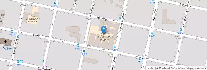 Mapa de ubicacion de Instituto de Seguridad Pública en Argentina, Santa Fe, Departamento Rosario, Municipio De Rosario, Rosario.