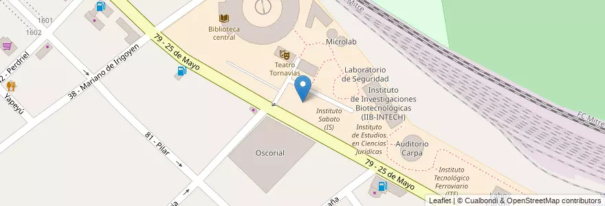 Mapa de ubicacion de Instituto de Tecnología Nuclear "Dan Beninson" en Arjantin, Buenos Aires, Partido De General San Martín.
