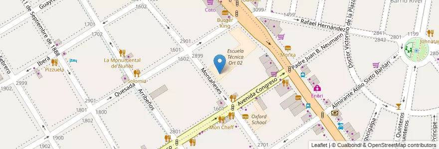 Mapa de ubicacion de Instituto de Tecnología Ort 02, Nuñez en Argentina, Autonomous City Of Buenos Aires, Autonomous City Of Buenos Aires, Comuna 13.