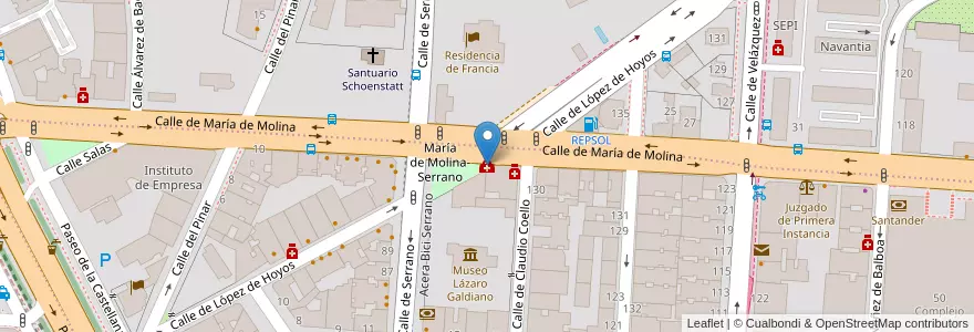 Mapa de ubicacion de Instituto de Urología en 西班牙, Comunidad De Madrid, Comunidad De Madrid, Área Metropolitana De Madrid Y Corredor Del Henares, Madrid.