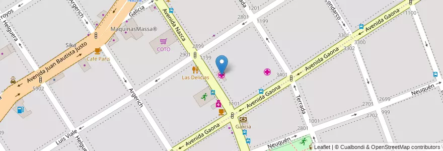 Mapa de ubicacion de Instituto del Corazón Denton Cooley, Villa Santa Rita en آرژانتین, Ciudad Autónoma De Buenos Aires, Buenos Aires.