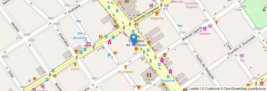 Mapa de ubicacion de Instituto Diseño Arte y Moda, Belgrano en Argentine, Ciudad Autónoma De Buenos Aires, Buenos Aires, Comuna 13.
