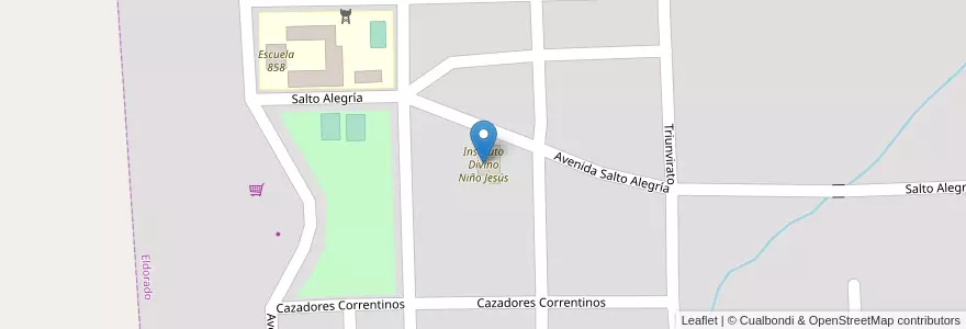 Mapa de ubicacion de Instituto Divino Niño Jesús en Аргентина, Misiones, Departamento Eldorado, Municipio De Eldorado, Эльдорадо.