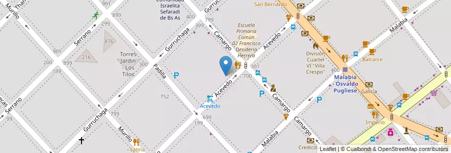 Mapa de ubicacion de Instituto Doctor Herzl, Villa Crespo en Argentina, Ciudad Autónoma De Buenos Aires, Buenos Aires.