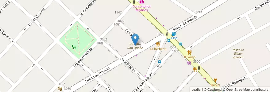 Mapa de ubicacion de Instituto Don Orione en アルゼンチン, ブエノスアイレス州, Partido De San Fernando, Victoria.