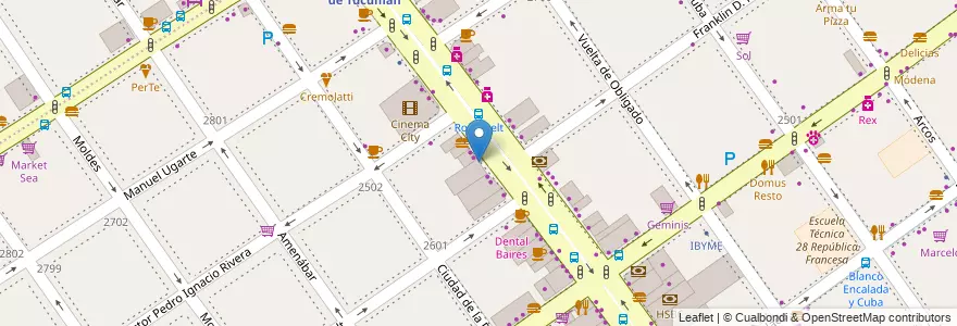 Mapa de ubicacion de Instituto Educativo Cabildo, Belgrano en アルゼンチン, Ciudad Autónoma De Buenos Aires, ブエノスアイレス, Comuna 13.