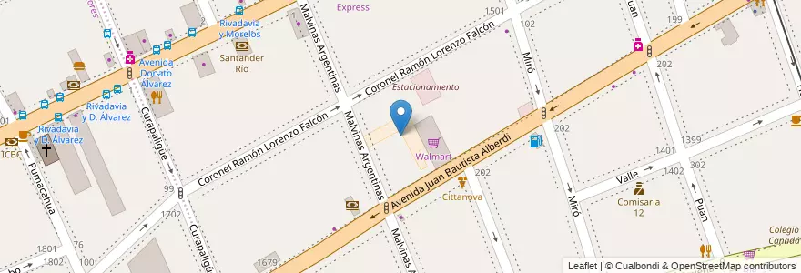 Mapa de ubicacion de Instituto Educativo Modelo, Caballito en 阿根廷, Ciudad Autónoma De Buenos Aires, Comuna 7, 布宜诺斯艾利斯, Comuna 6.