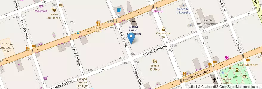 Mapa de ubicacion de Instituto El Galileo, Flores en Argentinien, Ciudad Autónoma De Buenos Aires, Comuna 7, Buenos Aires.