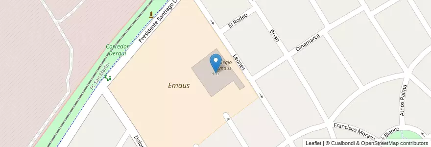 Mapa de ubicacion de Instituto Emaus en 아르헨티나, 부에노스아이레스주, Partido De Morón, El Palomar.