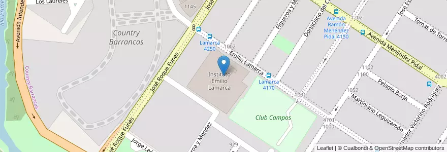 Mapa de ubicacion de Instituto Emilio Lamarca en Argentinien, Provinz Córdoba, Departamento Capital, Pedanía Capital, Córdoba, Municipio De Córdoba.