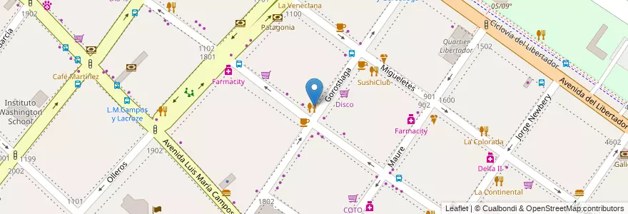 Mapa de ubicacion de Instituto Escuela Argentina de Vinos, Palermo en 阿根廷, Ciudad Autónoma De Buenos Aires, 布宜诺斯艾利斯, Comuna 14.